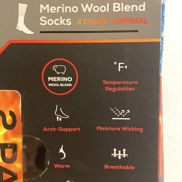Merino Wool Blend Socks Xtreme Thermal Warm Cold Weather Boot Socks Blue - Picture 10 of 16